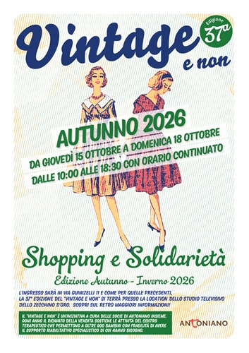 Torna all’Antoniano di Bologna “Vintage e non”: la 37°edizione dal 15 al 18.10